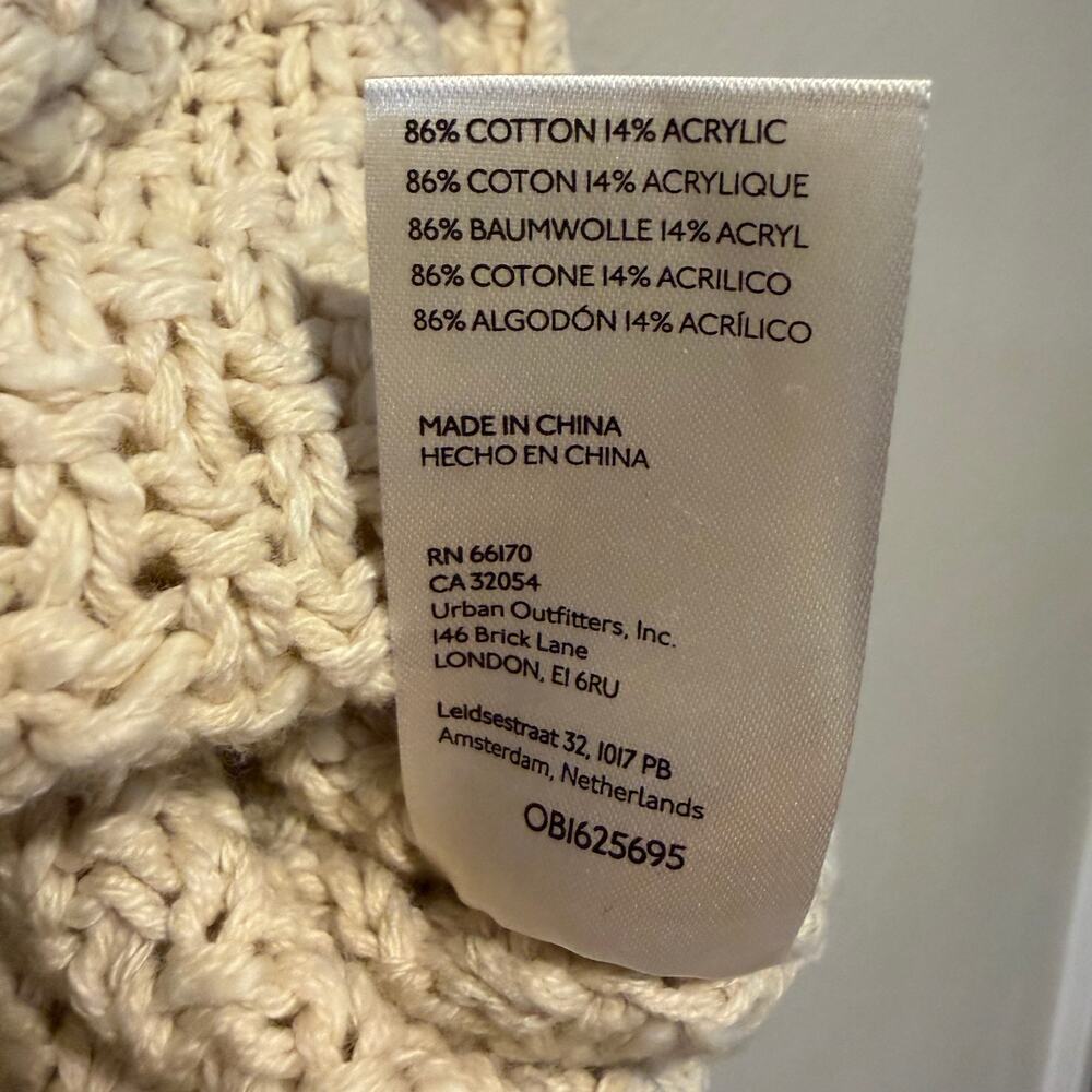 Free People XL Cable Knit Crew Sweater - Picture 5 of 6